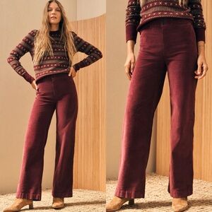 Faherty Stretch Cord Wide Leg Pants, 27